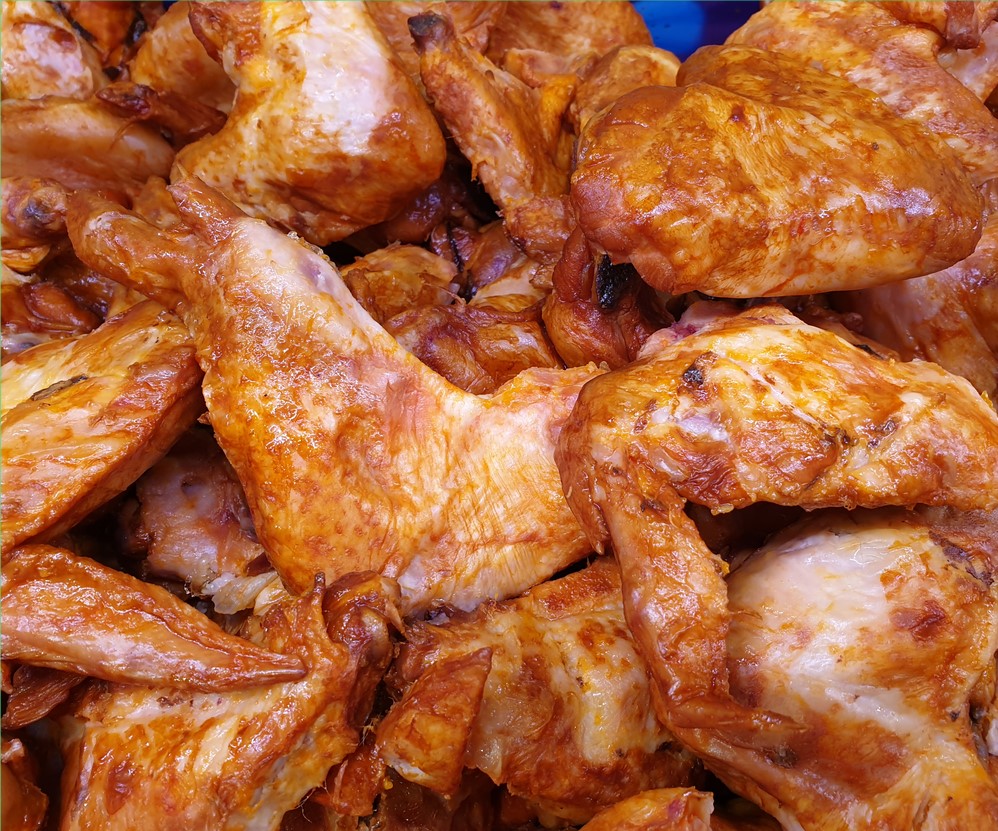 Order of smoked guinea fowl cut